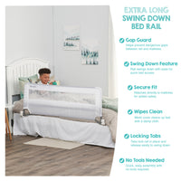 swing down bed rail features
