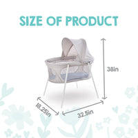 bassinet with canopy dimensions