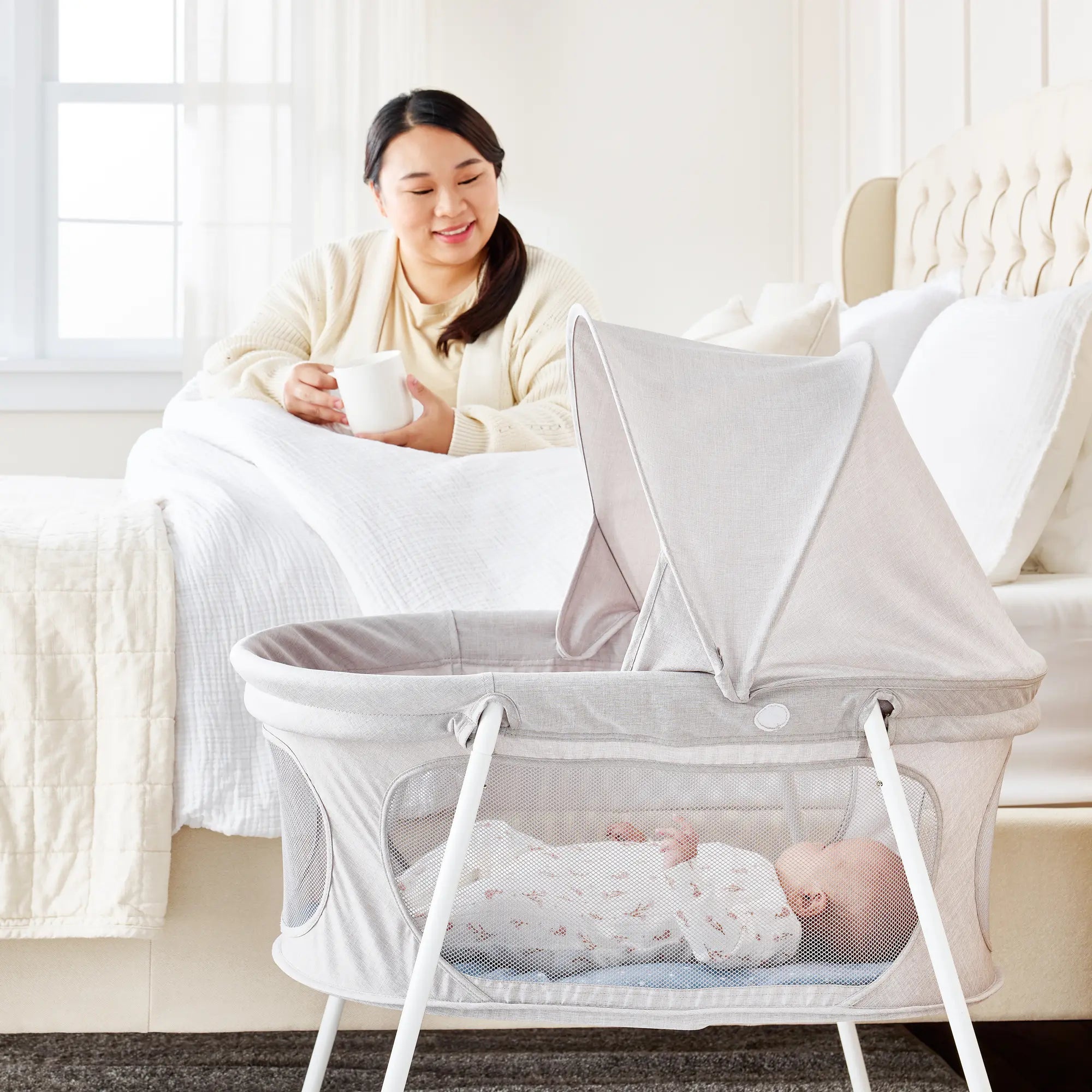 Baby Basics Infant Bassinet with Canopy
