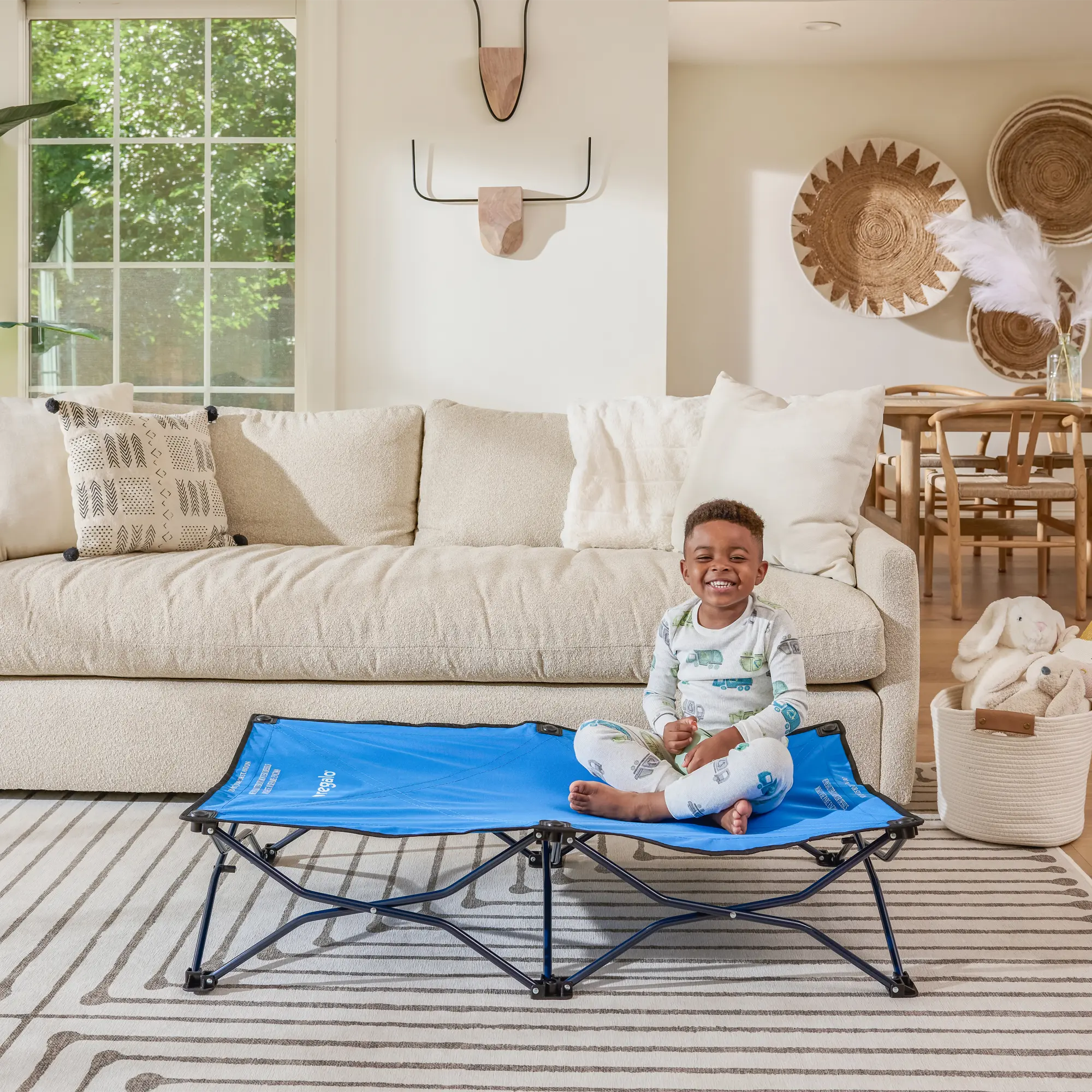 Blue My Cot Portable Toddler Bed