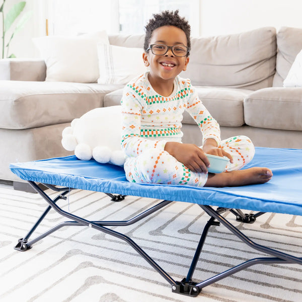 Blue My Cot Portable Toddler Bed