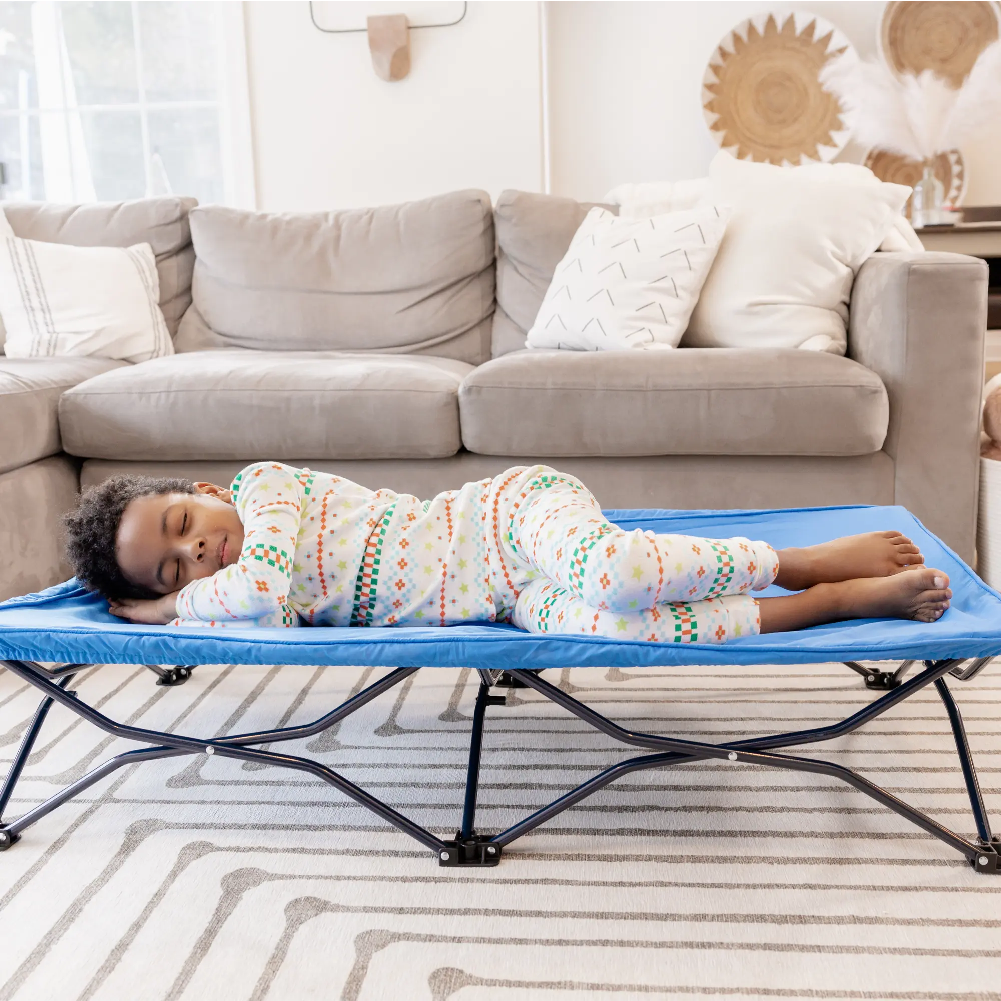 Blue My Cot Portable Toddler Bed