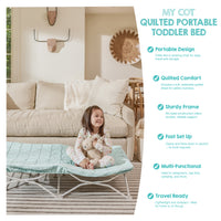 My Cot® Quilted Portable Toddler Bed Features
