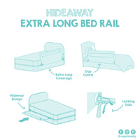 hideaway bed rail features