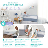 hideaway bed rail features