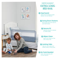 hideaway bed rail features