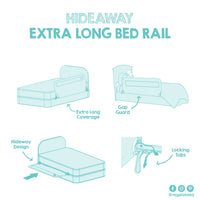 hideaway bed rail features