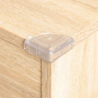 Close-up of Clear Corner Cushion on coffee table