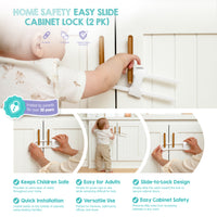 Easy Slide Cabinet Lock Features