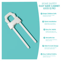 Easy Slide Cabinet Lock Features