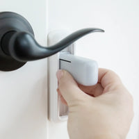 Door Lever Lock (3 Pack +Gift) Child Door Locks for Kids Safety - Lever Door  Handle Child Locks for Door - Child Proof Locks for Doors - Child Proof Door  Lock (White Transparent)