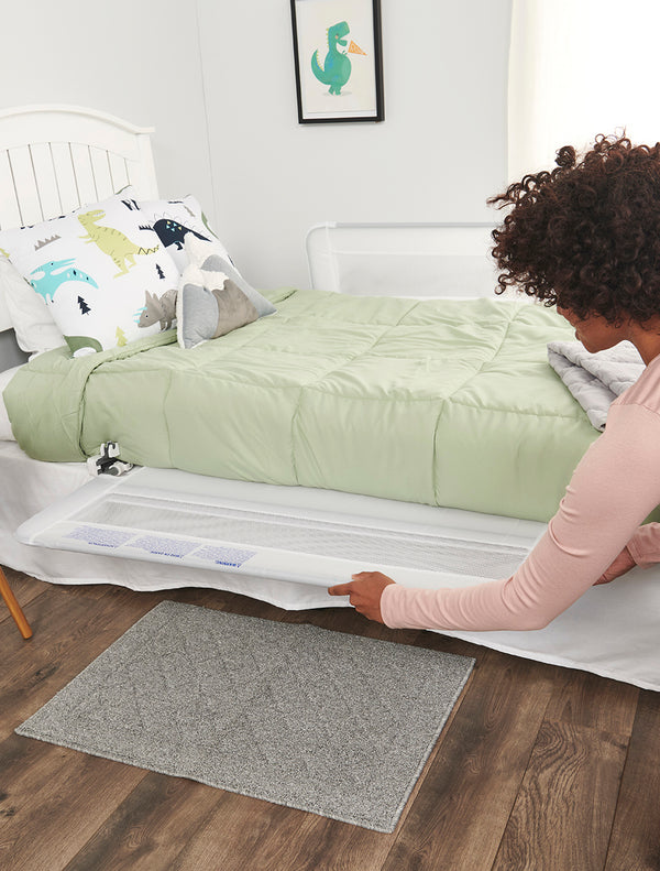 Putting the HideAway Double Sided Bed Rail under the mattress
