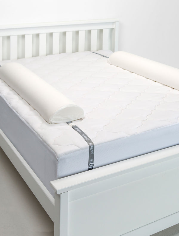 Double-Sided Foam Bed Bumper connected to mattress